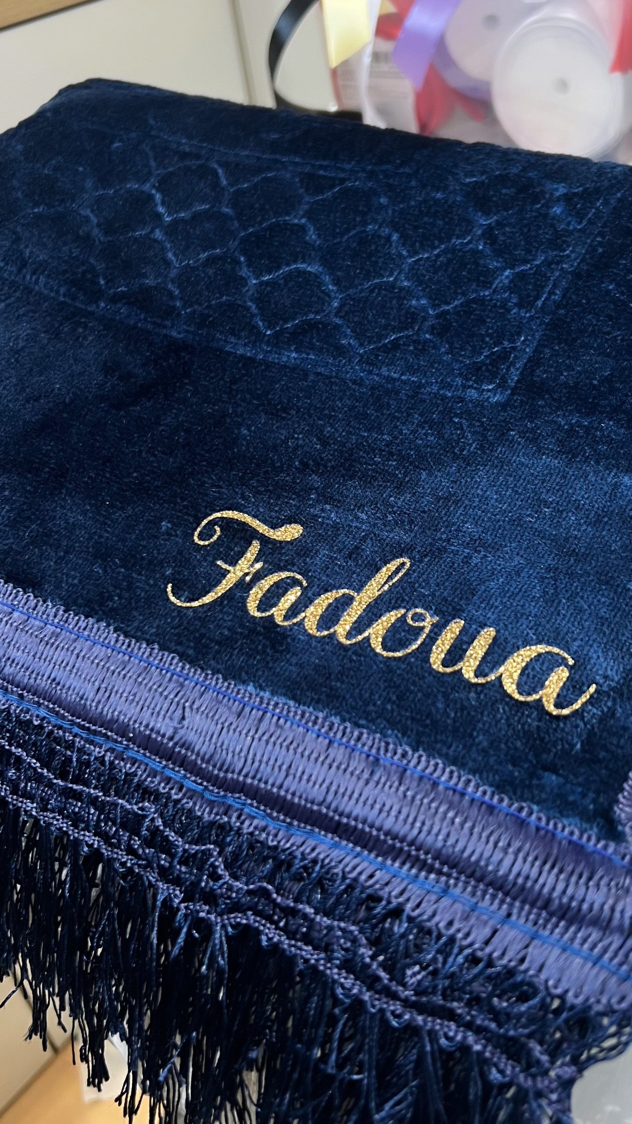 Tapis de prière personnalisée