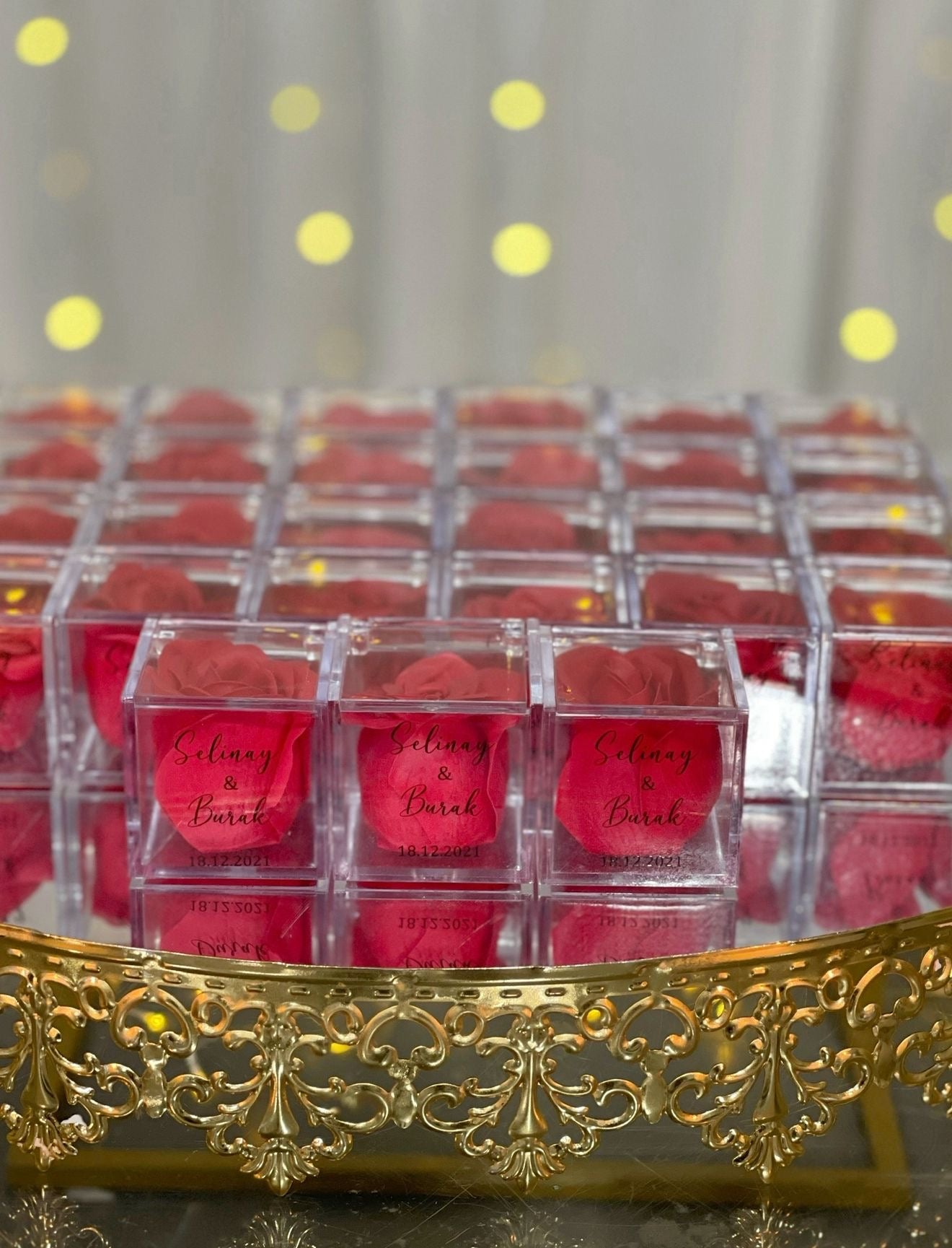 Boîte personnalisée avec Rose en savon