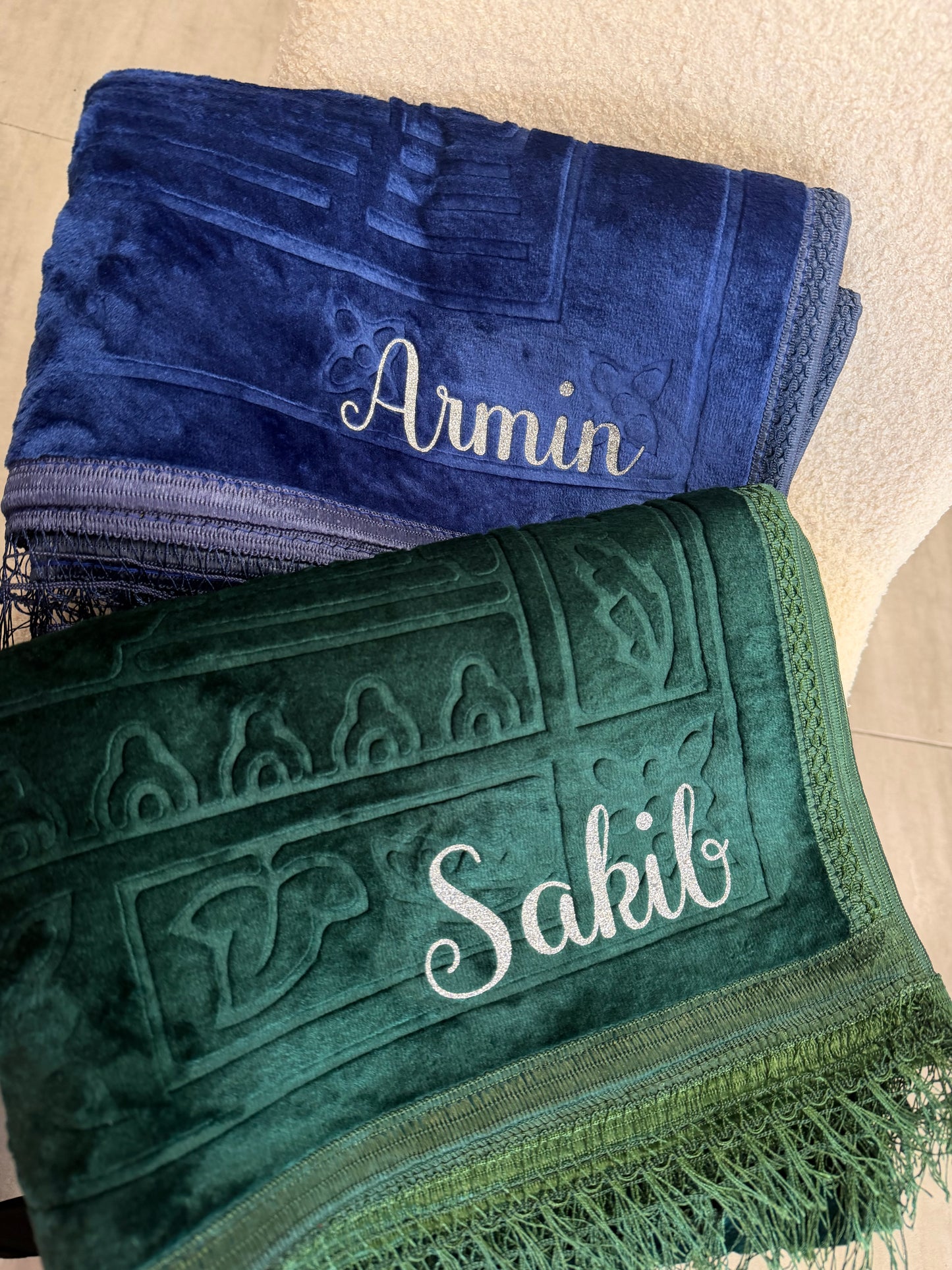 Tapis de prière personnalisée