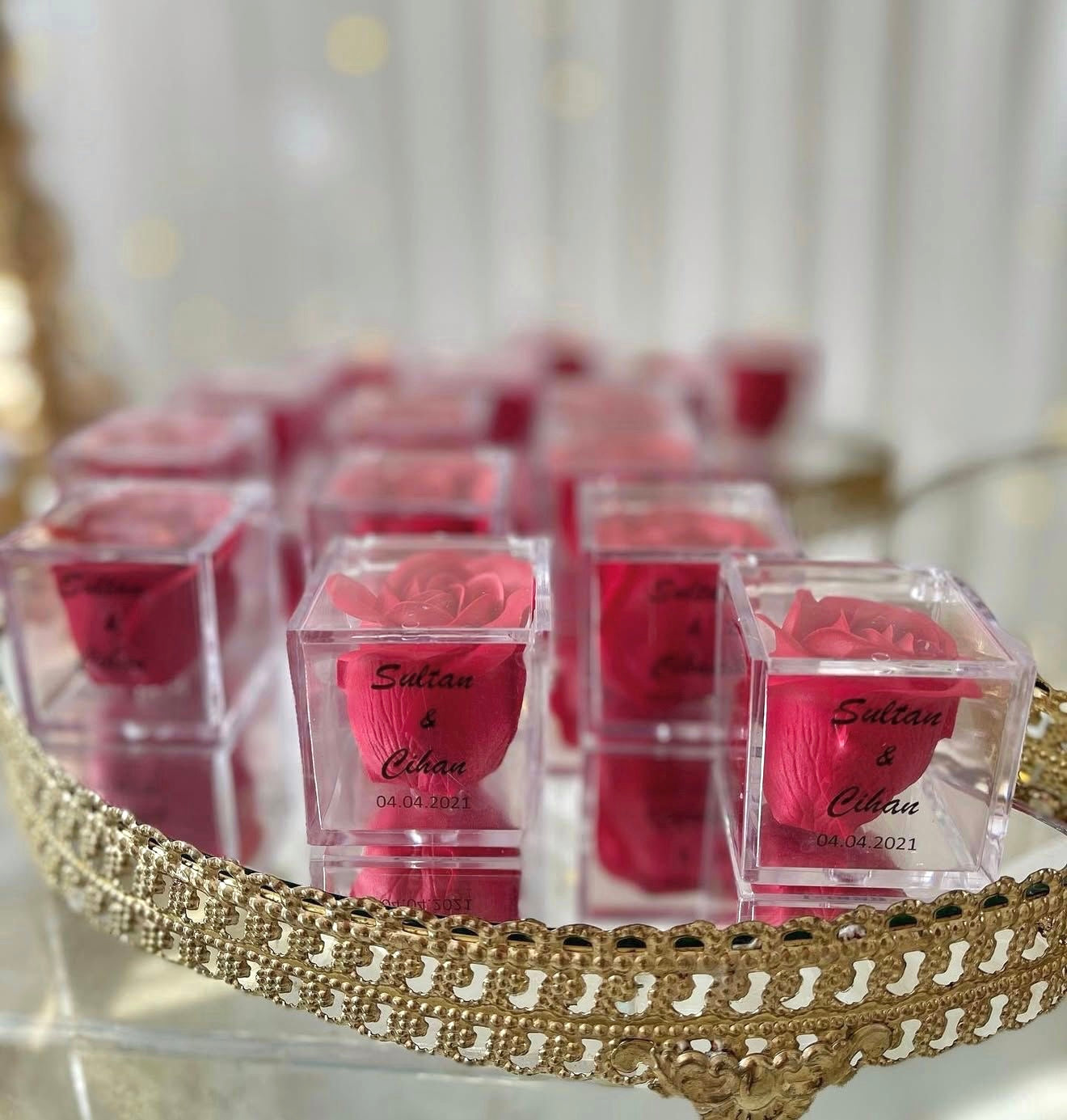 Boîte personnalisée avec Rose en savon