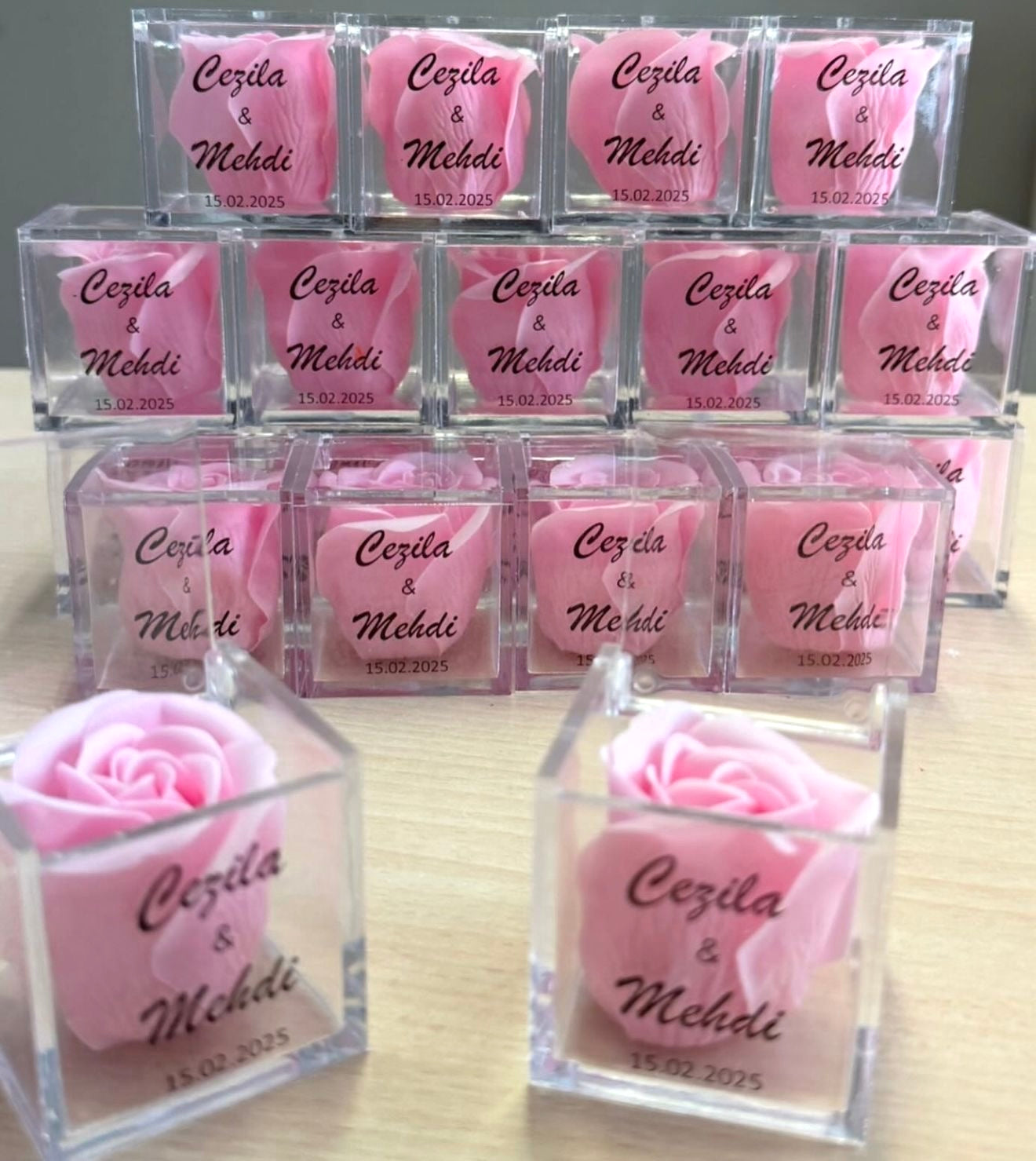 Boîte personnalisée avec Rose en savon