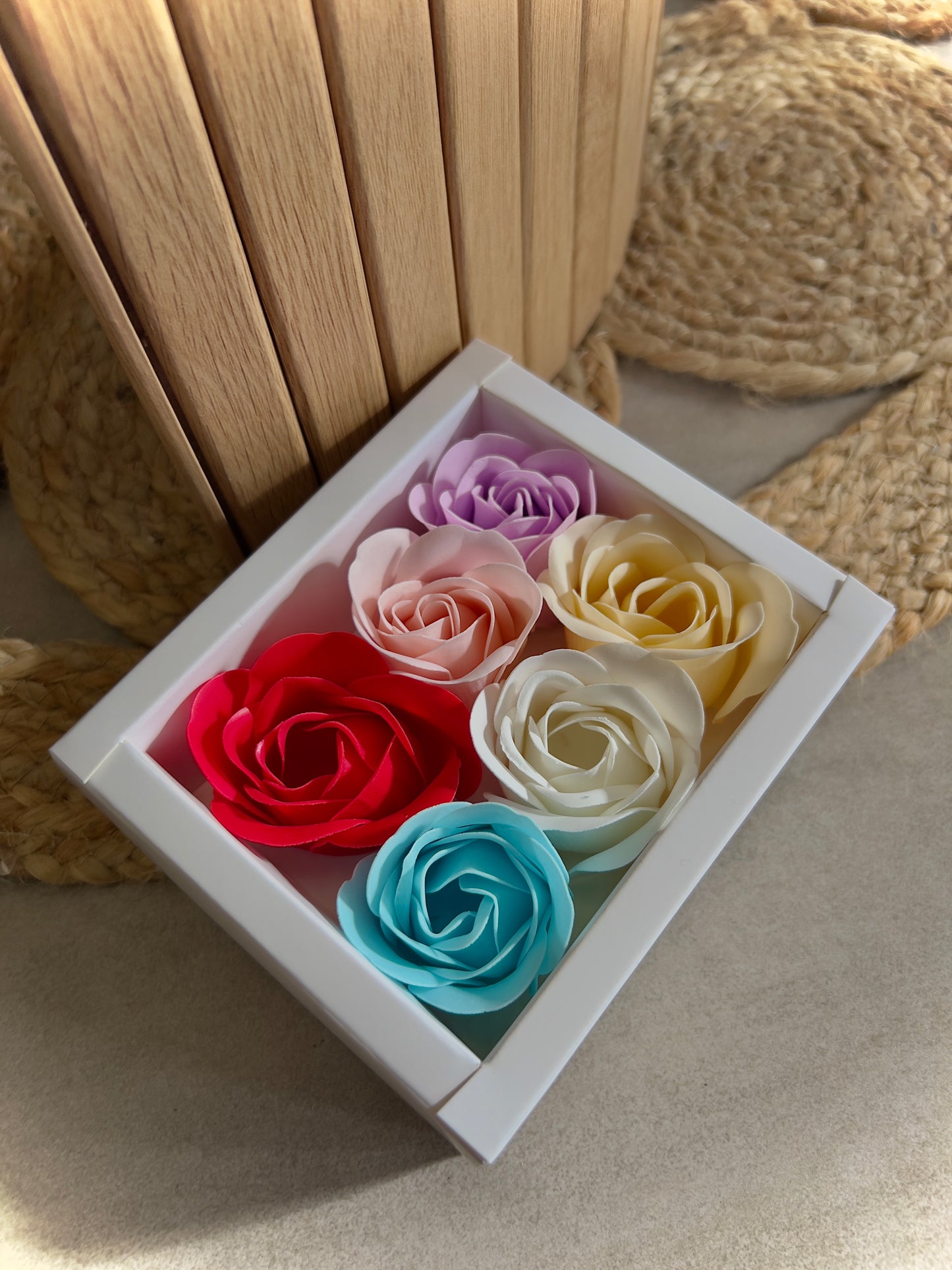 Boîte personnalisée avec Rose en savon